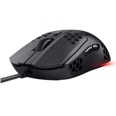 Ratón gaming trust gaming gxt 929 helox/ hasta 6400 dpi/ negro