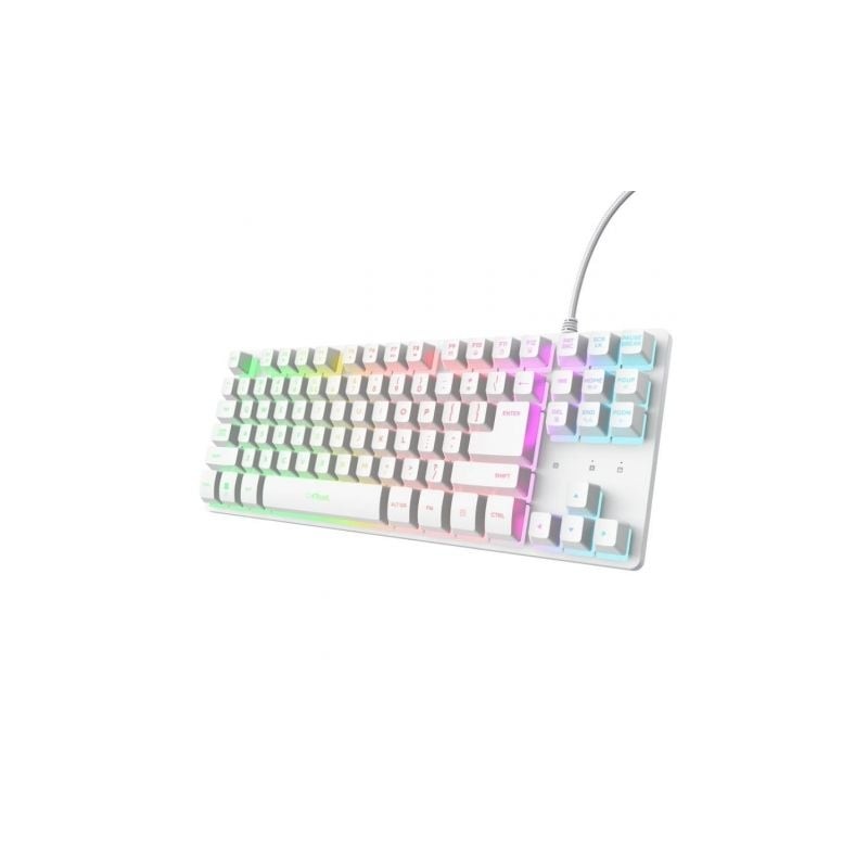 Teclado gaming trust gaming gxt 833 thado tkl 25896/ blanco