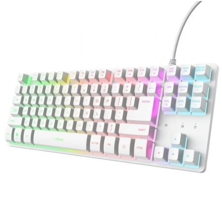 Teclado gaming trust gaming gxt 833 thado tkl 25896/ blanco