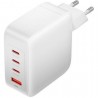 Cargador de pared gan vention feiw0-eu/ 3xusb tipo-c + cable usb tipo-c/ 1xusb/ 140w