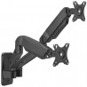 Soporte de pared para 2 monitores o tv aisens wt32tsr-225/ giratorio/ inclinable/ hasta 9kg
