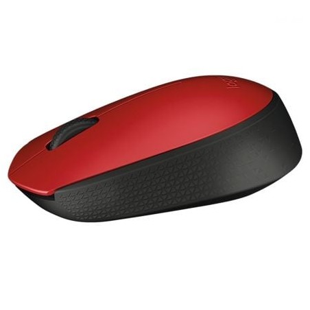 Ratón inalámbrico logitech m171/ hasta 1000 dpi/ rojo