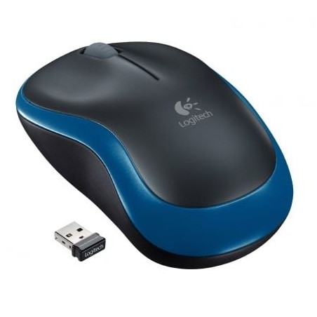 Ratón inalámbrico logitech m185/ hasta 1000 dpi/ azul