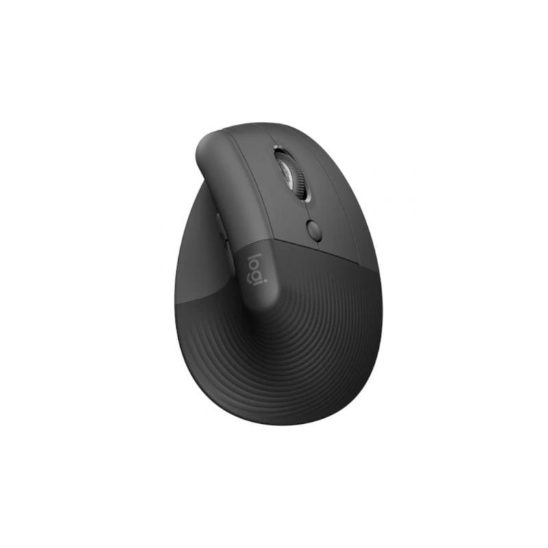 Ratón vertical inalámbrico logitech lift vertical ergonomic mouse business/ hasta 4000 dpi/ grafito