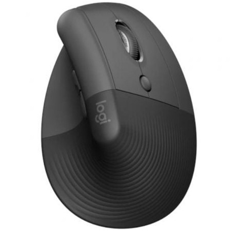 Ratón vertical inalámbrico logitech lift vertical ergonomic mouse business/ hasta 4000 dpi/ grafito