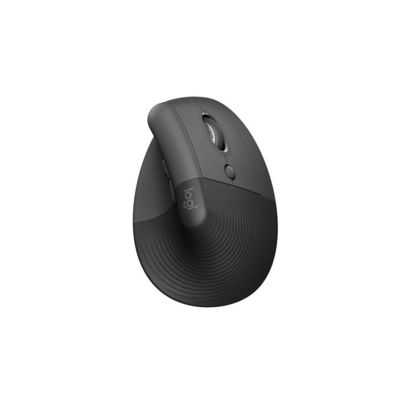 Ratón vertical inalámbrico logitech lift vertical ergonomic mouse/ hasta 4000 dpi/ grafito