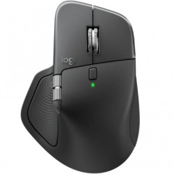 Ratón ergonómico inalámbrico logitech mx master 4/ batería recargable/ hasta 8000 dpi/ grafito