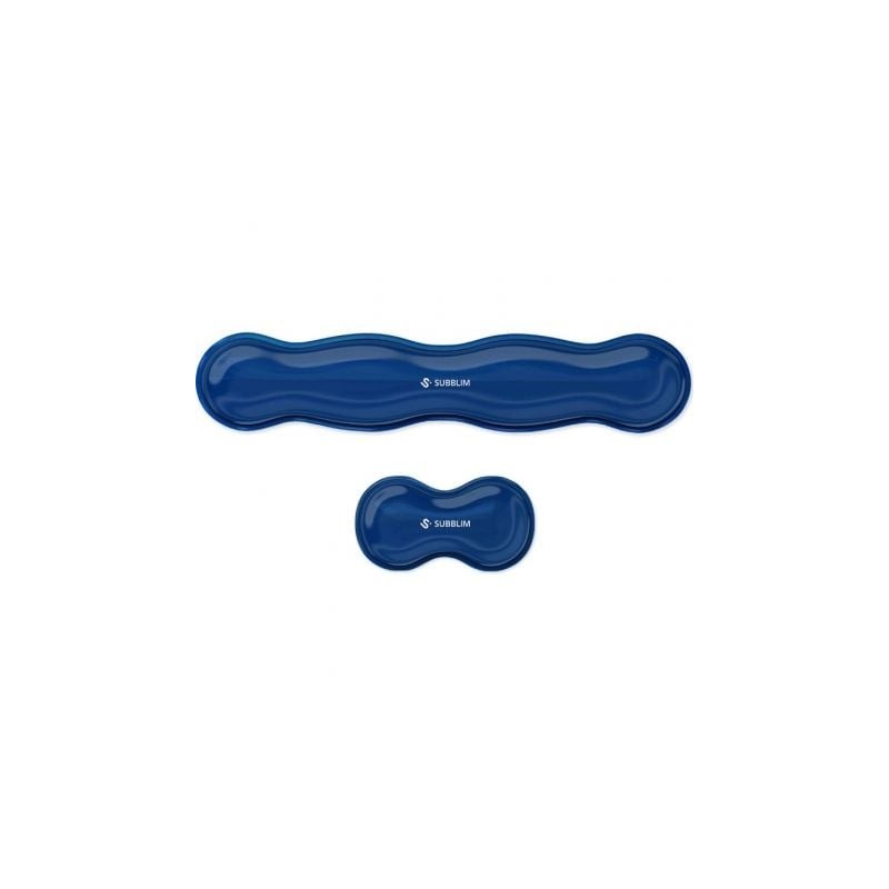 Pack de 2 reposamuñecas subblim ergo crystal flex/ azul oscuro