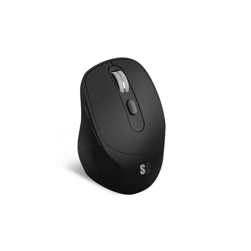 Ratón ergonómico inalámbrico subblim comfort ergo dual battery/ batería recargable/ hasta 2400 dpi/ negro