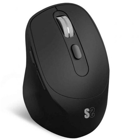 Ratón ergonómico inalámbrico subblim comfort ergo dual battery/ batería recargable/ hasta 2400 dpi/ negro