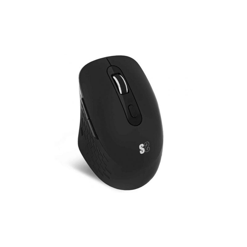 Ratón ergonómico inalámbrico subblim curve ergo dual battery/ batería recargable/ hasta 1600 dpi/ negro