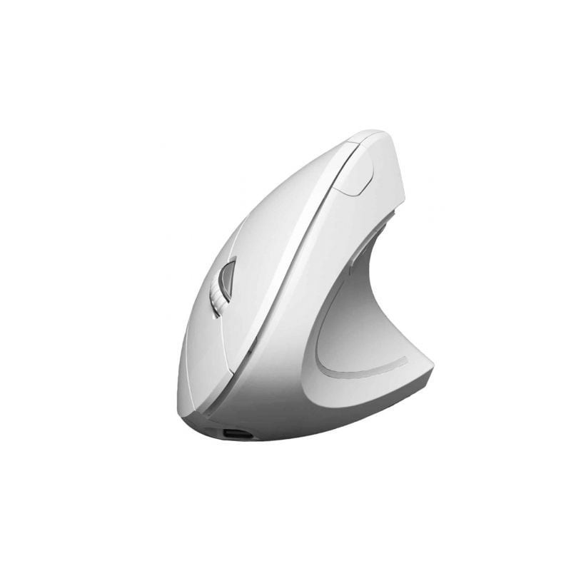 Ratón vertical inalámbrico subblim glide vertical ergo dual battery/ batería recargable/ hasta 1600 dpi/ blanco