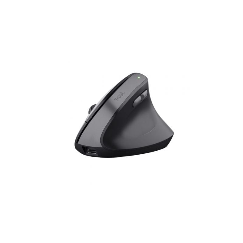 Ratón vertical inalámbrico trust bayo ii/ batería recargable/ hasta 2400 dpi