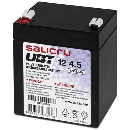 Batería salicru ubt 12/4,5 compatible con sai salicru según especificaciones