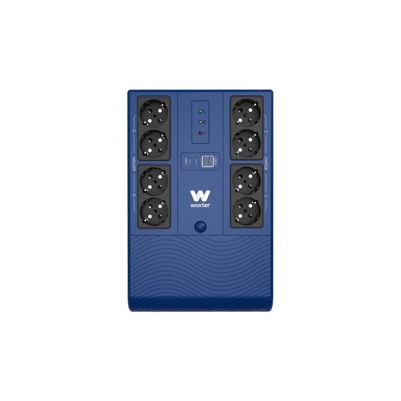 Sai línea interactiva woxter multibase ups 800 va/ 800va-480w/ 8 salidas/ formato torre