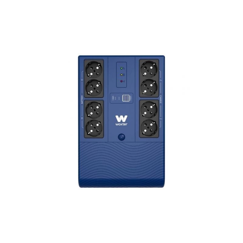 Sai línea interactiva woxter multibase ups 1200 va/ 1200va-720w/ 8 salidas/ formato torre