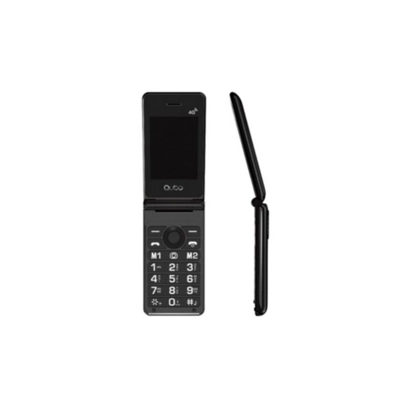 Teléfono móvil qubo x-28 4g para personas mayores/ negro