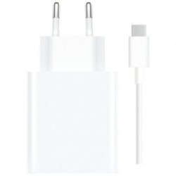 Cargador de pared xiaomi 67w hypercharge combo (type-a)/ 1xusb + cable usb tipo-c/ 67w