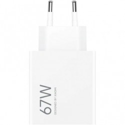 Cargador de pared xiaomi 67w hypercharge (type-a)/ 1xusb/ 67w