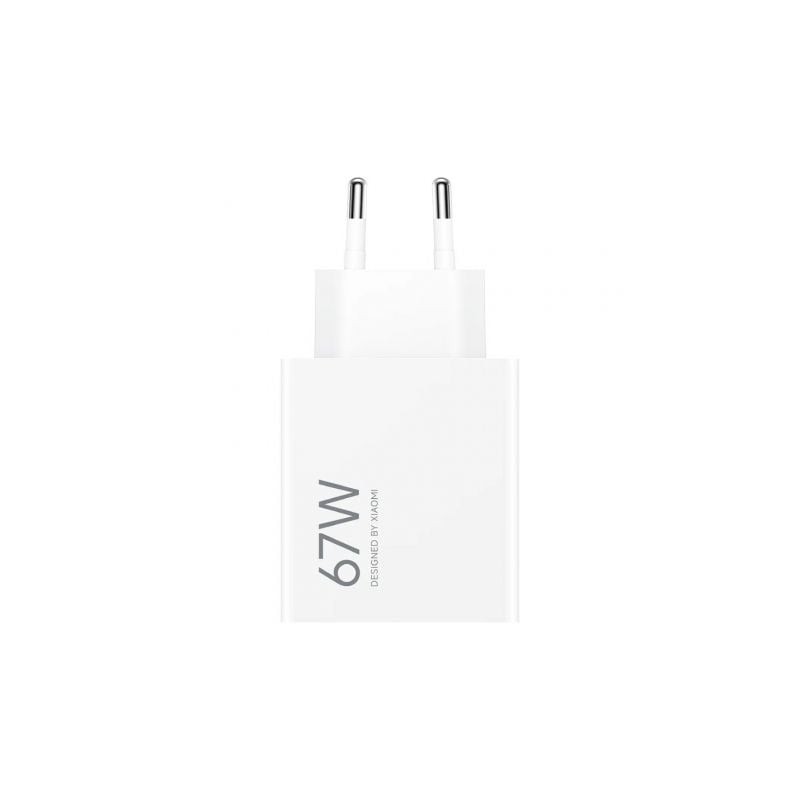 Cargador de pared xiaomi 67w hypercharge (type-a)/ 1xusb/ 67w