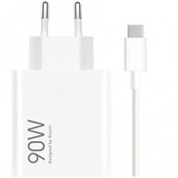 Cargador de pared gan xiaomi 90w hypercharge combo (type-a)/ 1xusb + cable usb tipo-c/ 90w