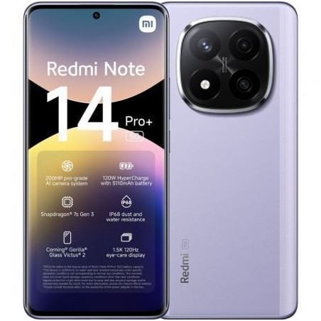Smartphone xiaomi redmi note 14 pro+ 12gb/ 512gb/ 6.67'/ 5g/ púrpura