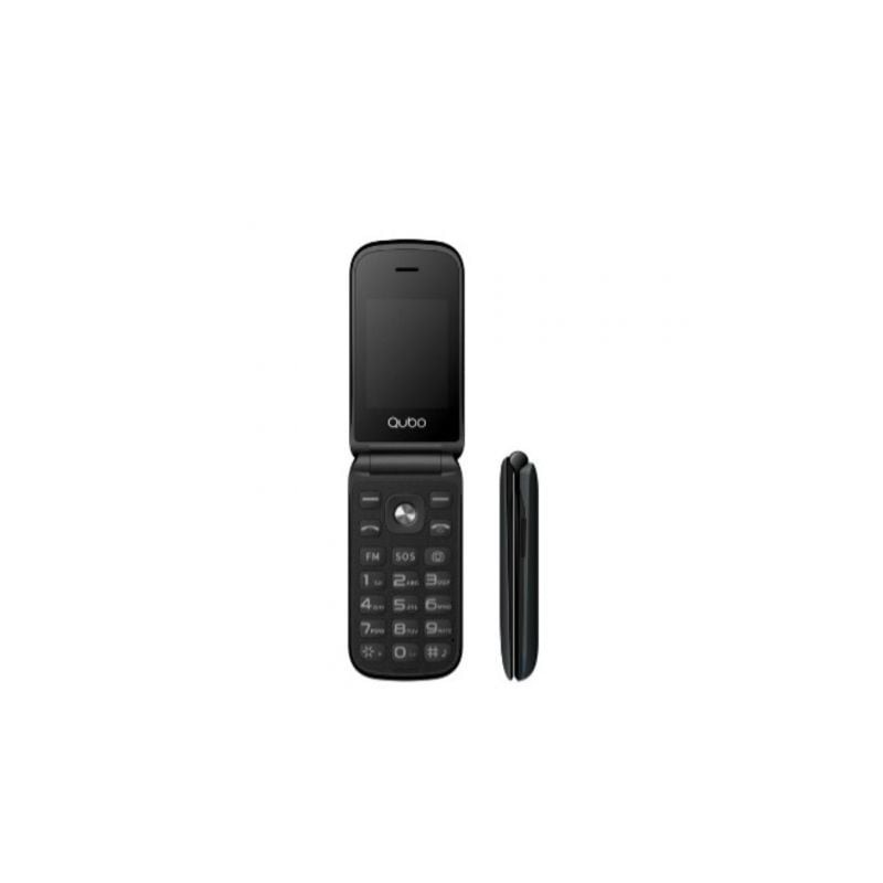 Teléfono móvil qubo x-209 4g para personas mayores/ negro
