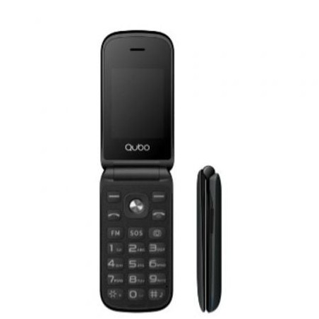 Teléfono móvil qubo x-209 4g para personas mayores/ negro