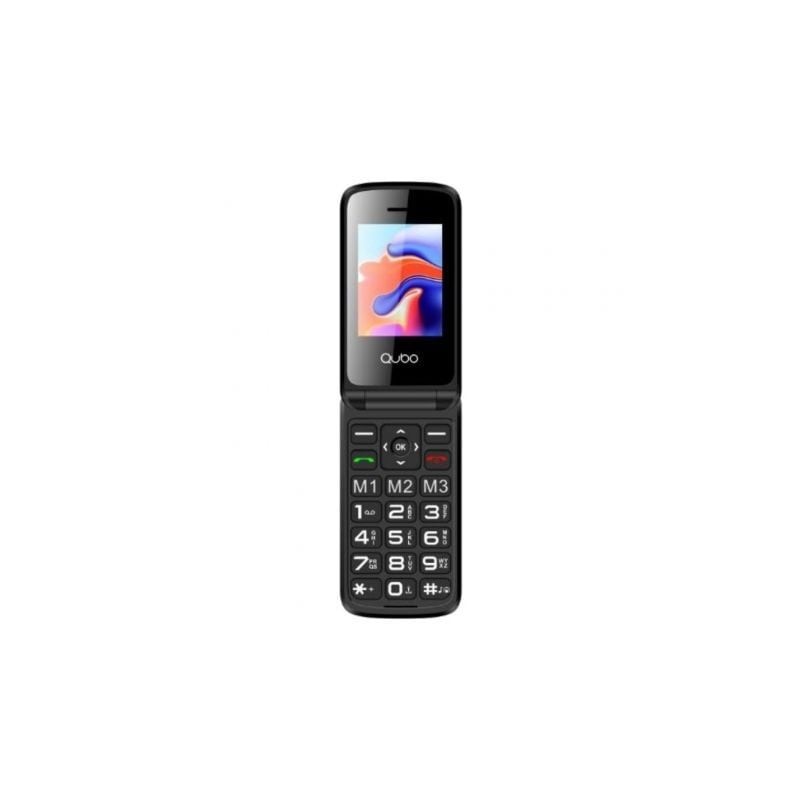 Teléfono móvil qubo x-247 4g para personas mayores/ negro