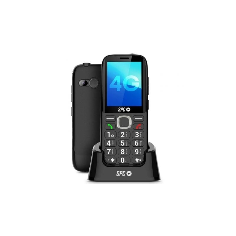 Teléfono móvil spc fortune 2 max 4g para personas mayores/ negro