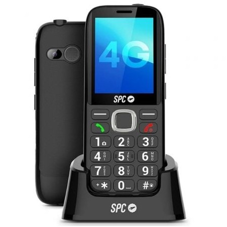 Teléfono móvil spc fortune 2 max 4g para personas mayores/ negro