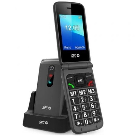 Teléfono móvil spc stella 3 para personas mayores/ 4g/ negro