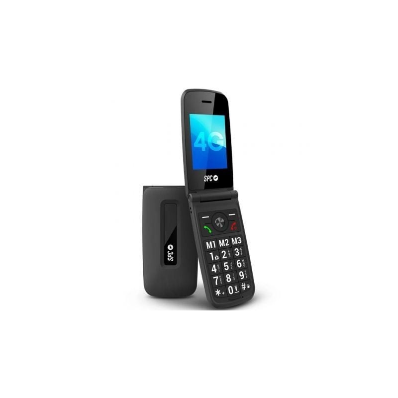Teléfono móvil spc titan 2 para personas mayores/ 4g/ negro