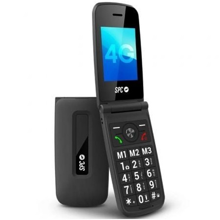 Teléfono móvil spc titan 2 para personas mayores/ 4g/ negro