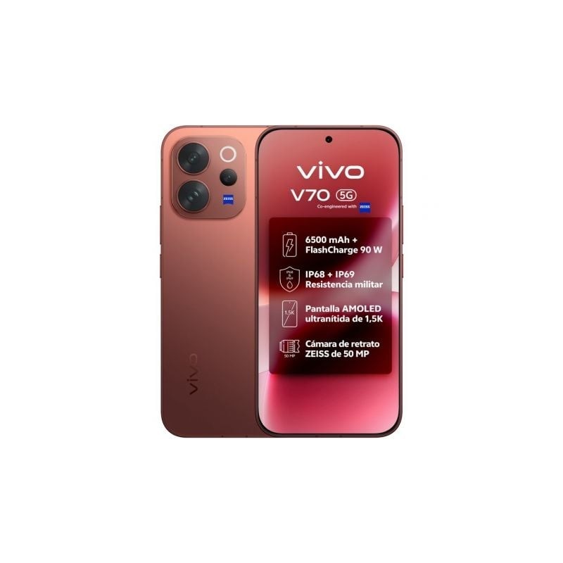 Smartphone vivo v70 8gb/ 512gb/ 6.59'/ 5g/ marrón