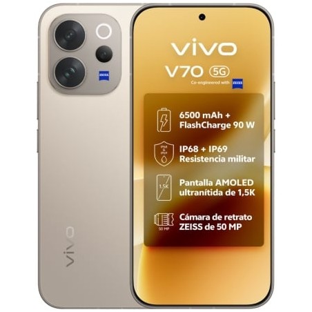 Smartphone vivo v70 8gb/ 512gb/ 6.59'/ 5g/ gris