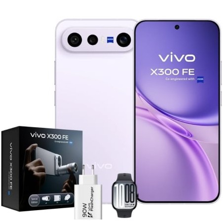 Smartphone vivo x300 fe 12gb/ 512gb/ 6.31'/ 5g/ púrpura/ incluye extensor teleobjetivo + vivo watch gt2