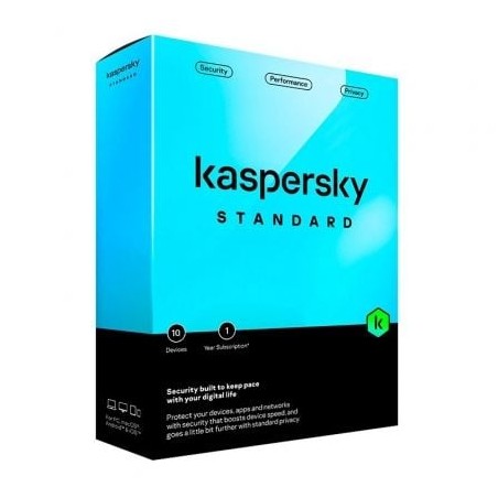 Antivirus kaspersky standard/ 10 dispositivos/ 1 año