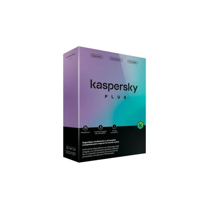 Antivirus kaspersky plus/ 10 dispositivos/ 1 año