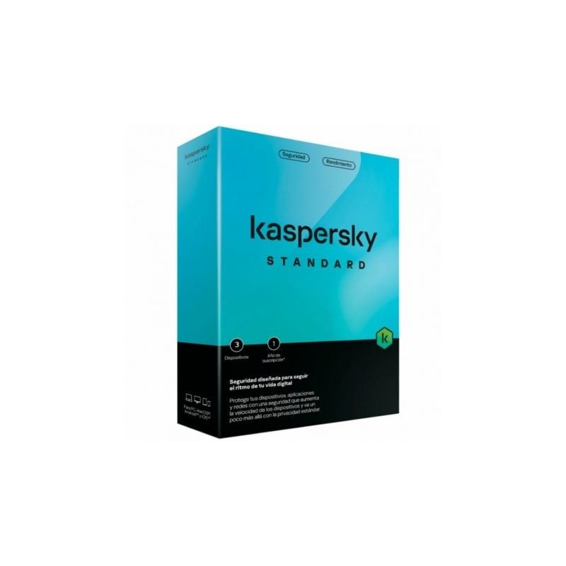 Antivirus kaspersky standard/ 3 dispositivos/ 1 año
