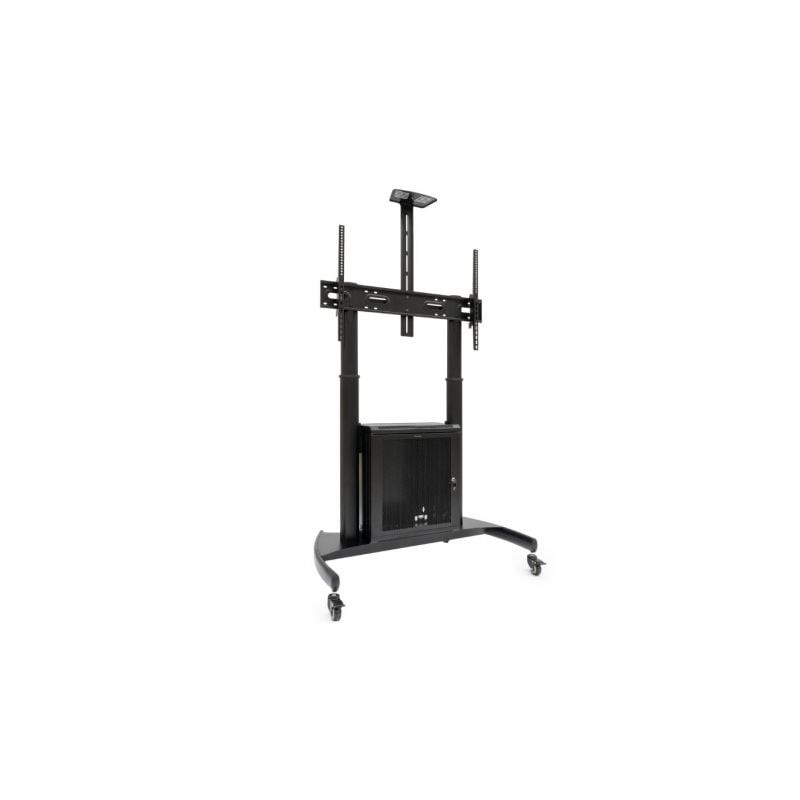 Soporte de suelo inclinable con ruedas tooq narnia fs20500m-b para tv de 60-100'/ hasta 100kg