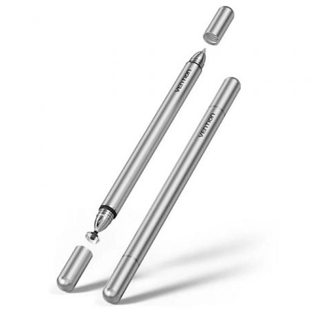 Lápiz óptico vention kqmh0/ para android y apple/ aluminio gris