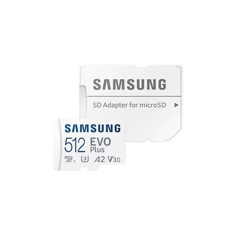 Tarjeta de memoria samsung evo plus 2023 512gb microsd xc con adaptador/ clase 10/ 160mbs