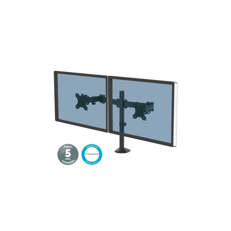 Soporte de mesa para 2 monitores fellowes 8502601/ hasta 8kg