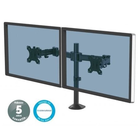 Soporte de mesa para 2 monitores fellowes 8502601/ hasta 8kg