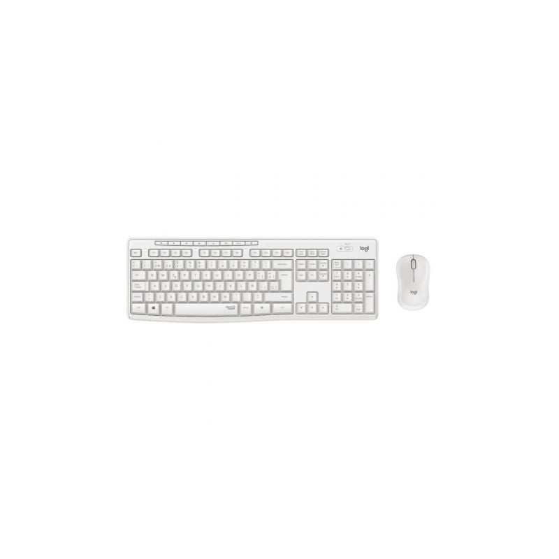 Teclado y ratón inalámbricos logitech silent touch mk295/ blanco