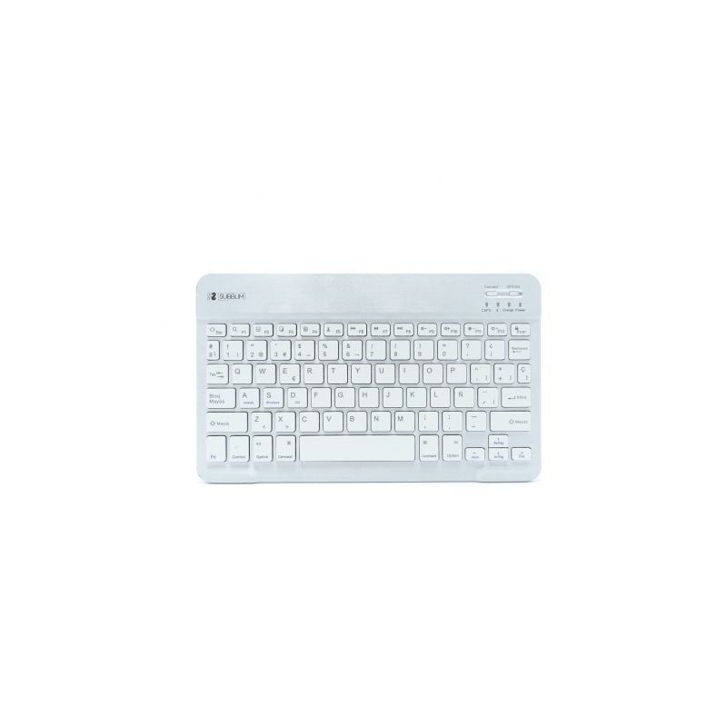 Teclado compacto inalámbrico subblim smart/ plata