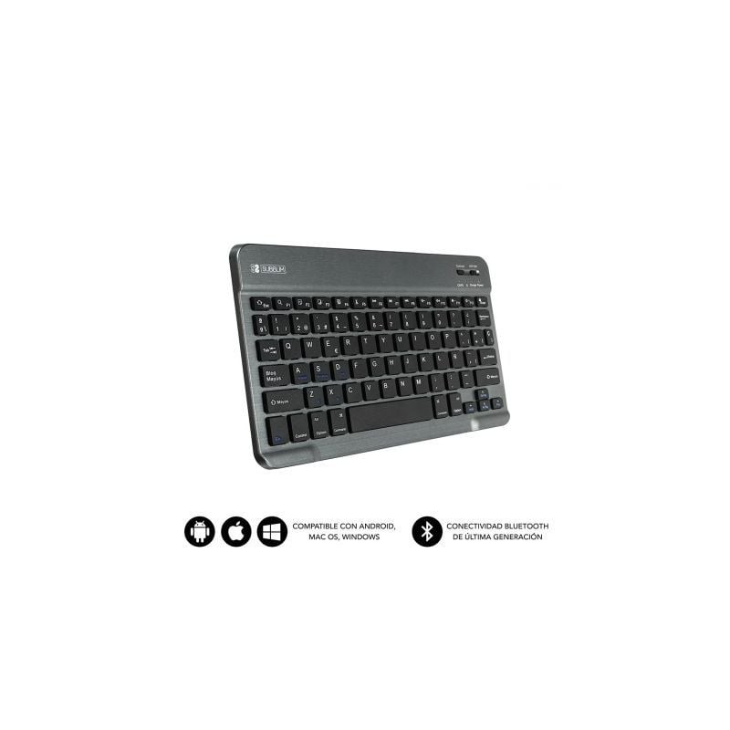Teclado compacto inalámbrico subblim smart/ gris