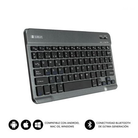 Teclado compacto inalámbrico subblim smart/ gris