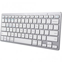 Teclado compacto inalámbrico trust 24654/ plata